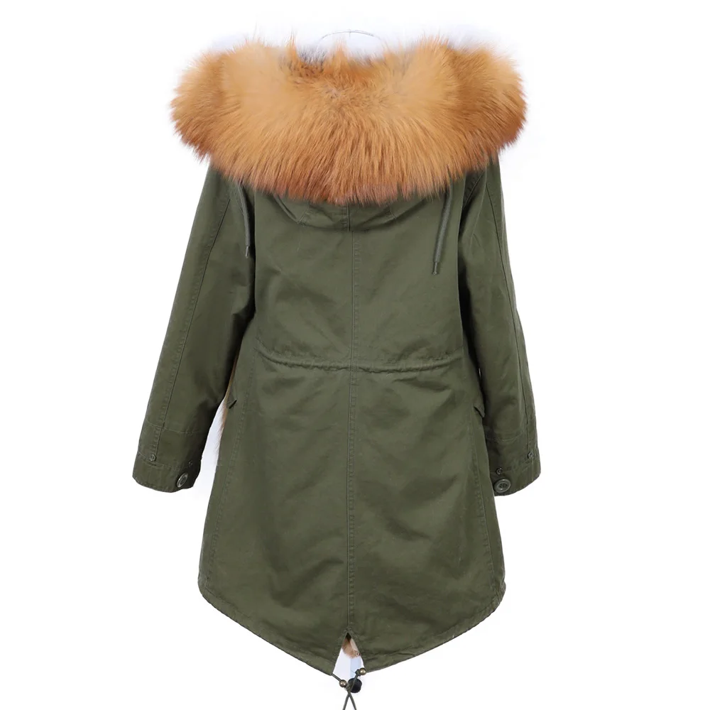 2024 Maomaokong Winter Jacket Women Long Parka Waterproof Big Natural Real Fox Fur Collar Hood Thick Warm Liner Detachable coat