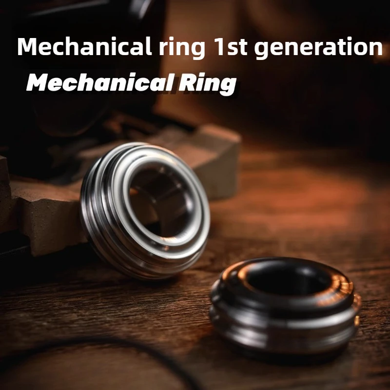 

ACEdc Mechanical Ring Generation EDC Finger Механическая металлическая трещотка Черная технология Кольцо на палец Декомпрессионная игрушка