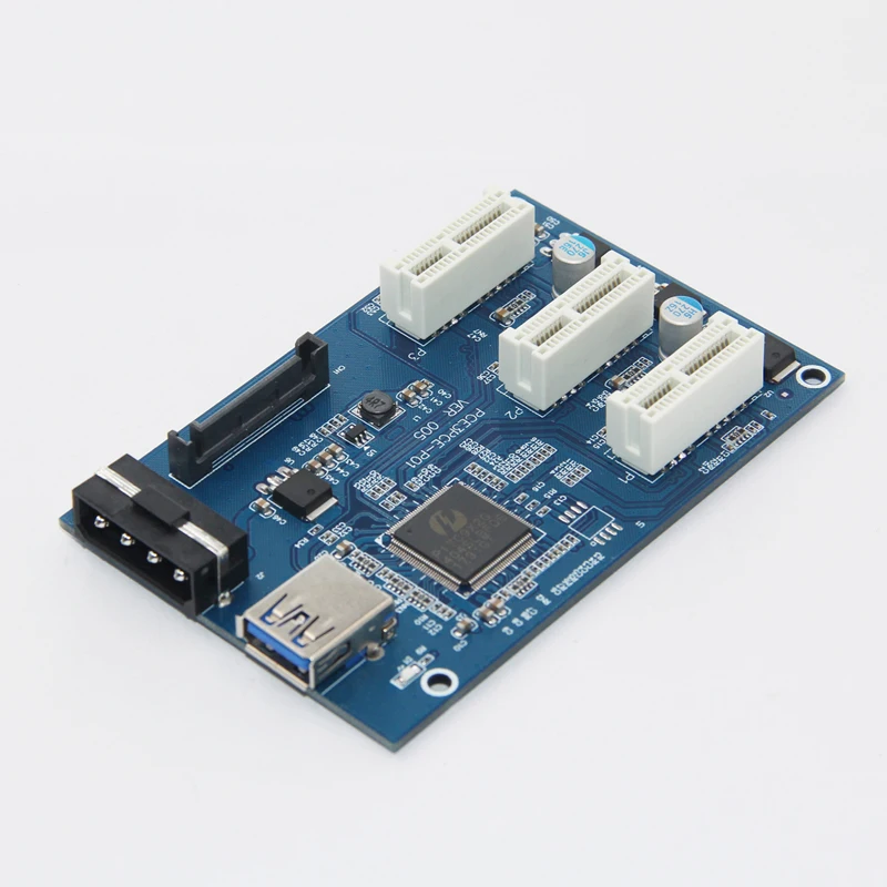 Karta rozszerzeń PCI Express PCI E 1X Slot Riser Card PCI-E 1 to 3 Expansion Adapter 2 Layer PCB Board + 60cm USB 3.0 Cable for Mining