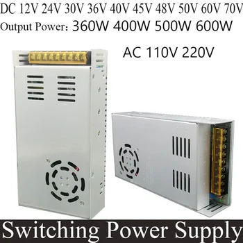 Switching Power Supply 12V 220V DC 24V 30V 36V 48V 50V 60V 70V AC 220V Power Supply Transformer 400W 500W 600W Converter Source