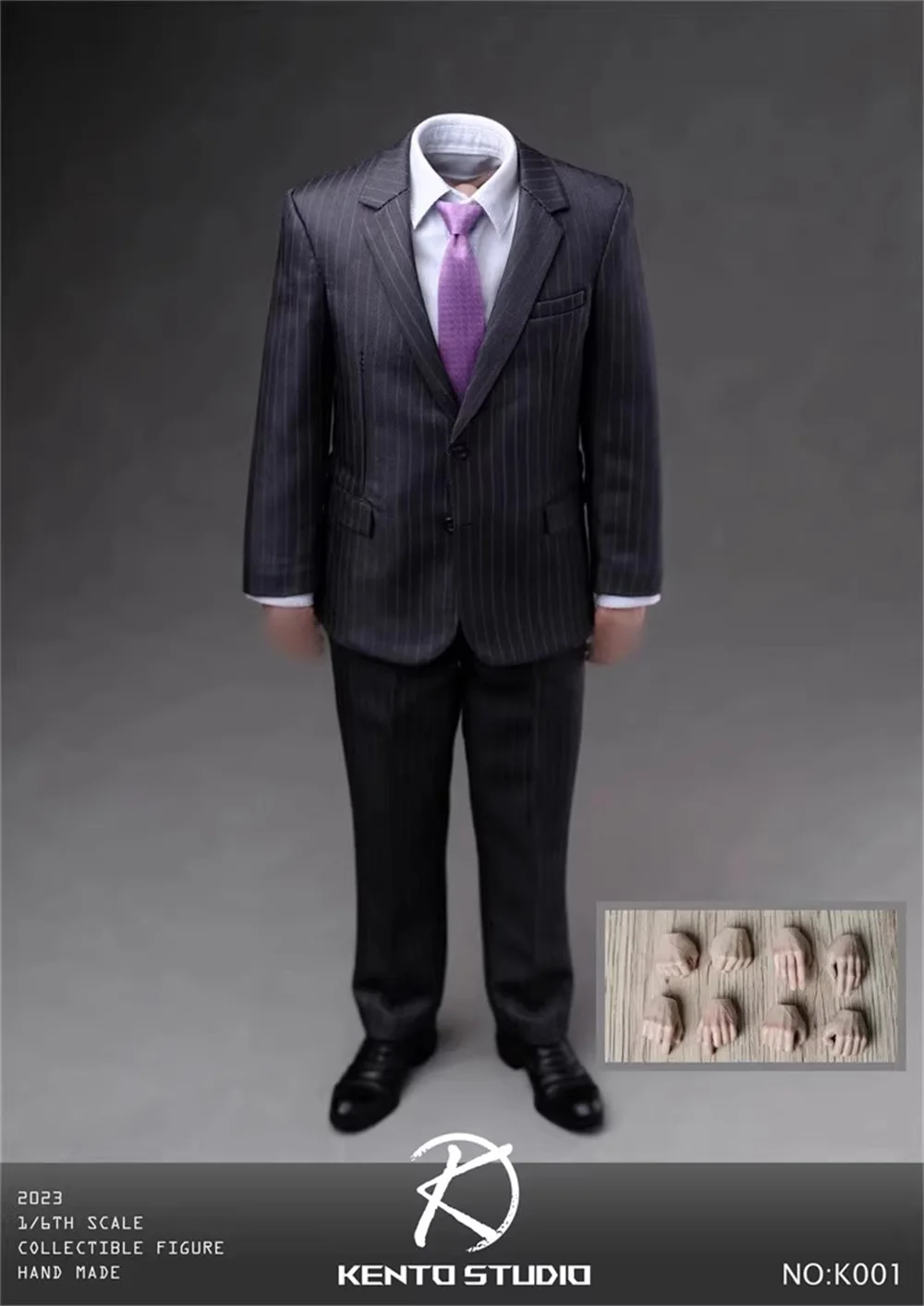 1/6 Kento Studio K001 Handsome Guy Male Office Dress Suit With Body Changeable Hands For 12