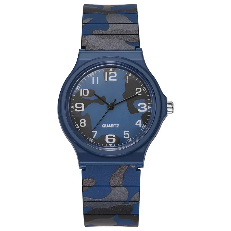 Camuflaje verde militar correa de silicona estudiantes de lujo lindo puntero escolar reloj para niños reloj Kol Saati