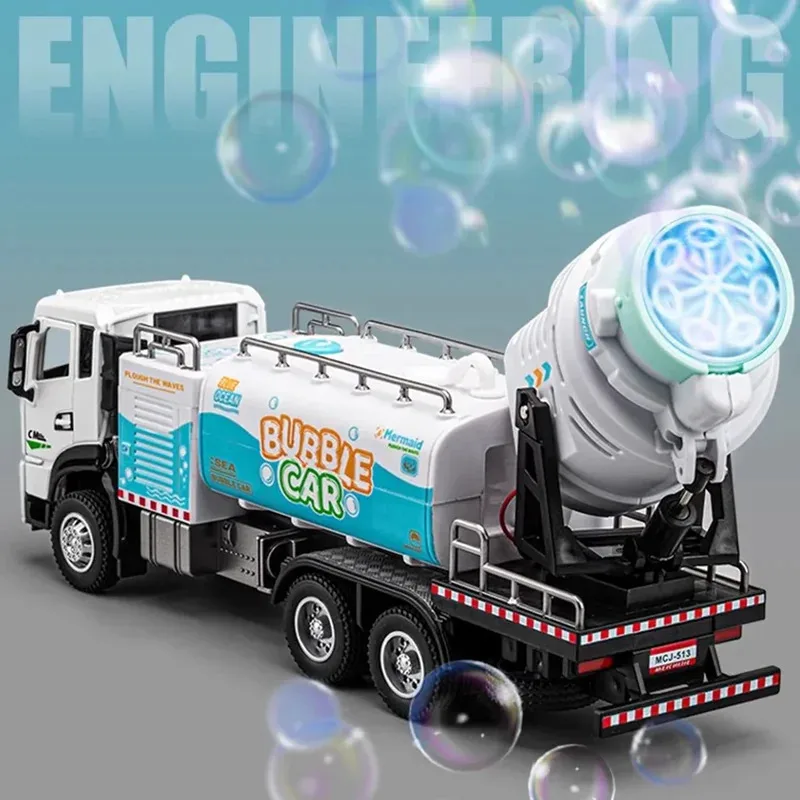 

G1 Scale Electric Bubble Car Model Toys Diecast Pull Back Doors Opened Urban Engineering Vehicle Models for Birthday Presents