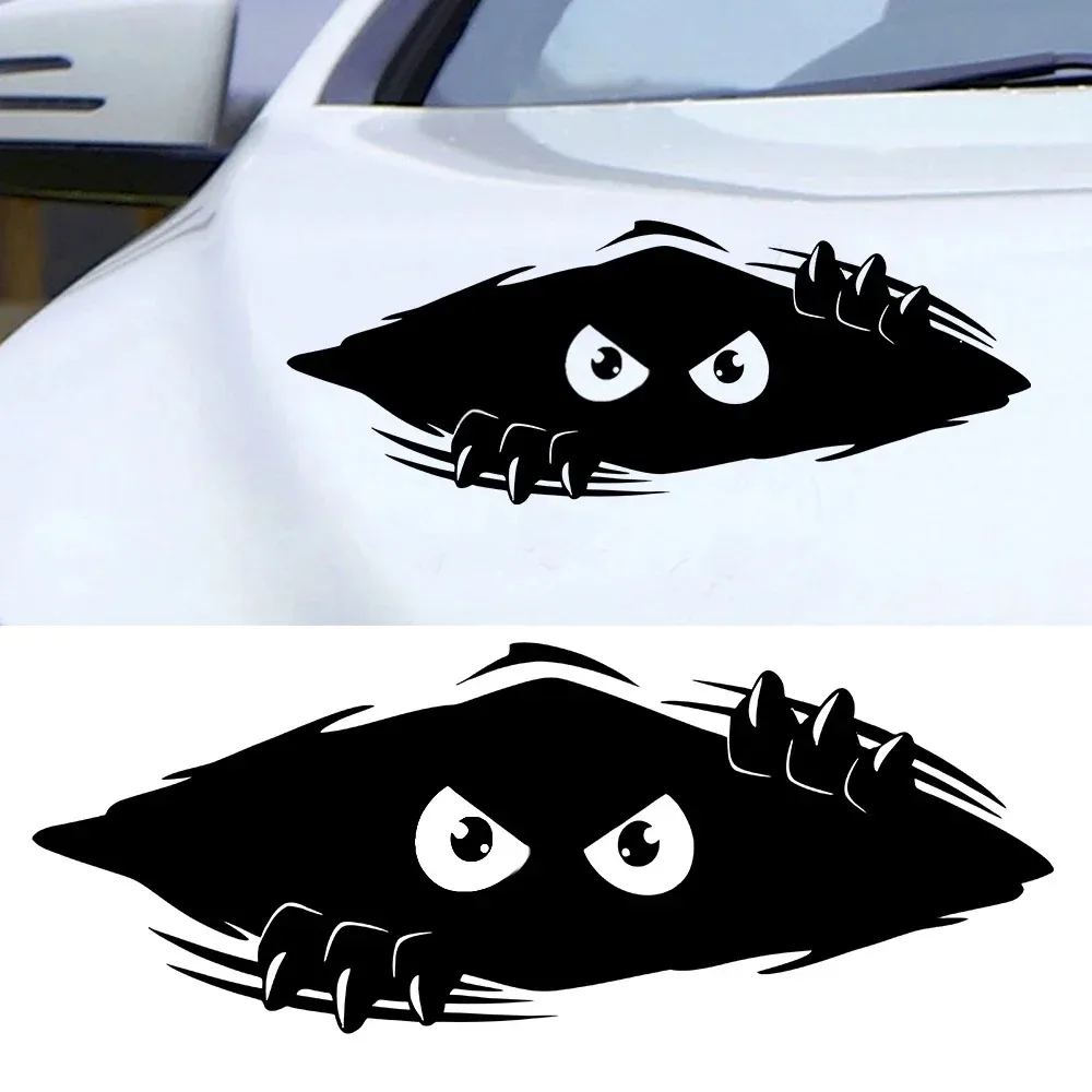 LYKX Funny Peep Monster Sticker Car Body Dents Scratches Cover Vinyl Film Decoration Stickers Auto Styling Decals