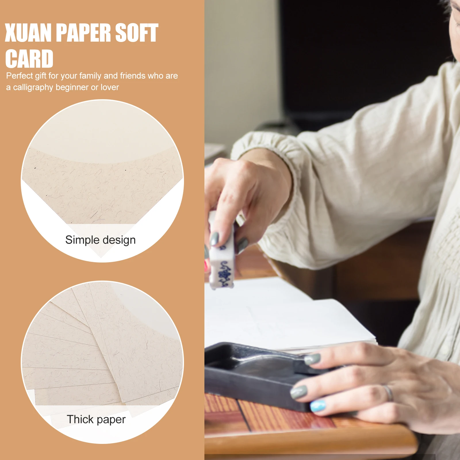 10 Sheets Mirror Paper High Quality Calligraphy Papers Xuan Paper Smooth Surface Suitable for Chinese Painting Cursive Script