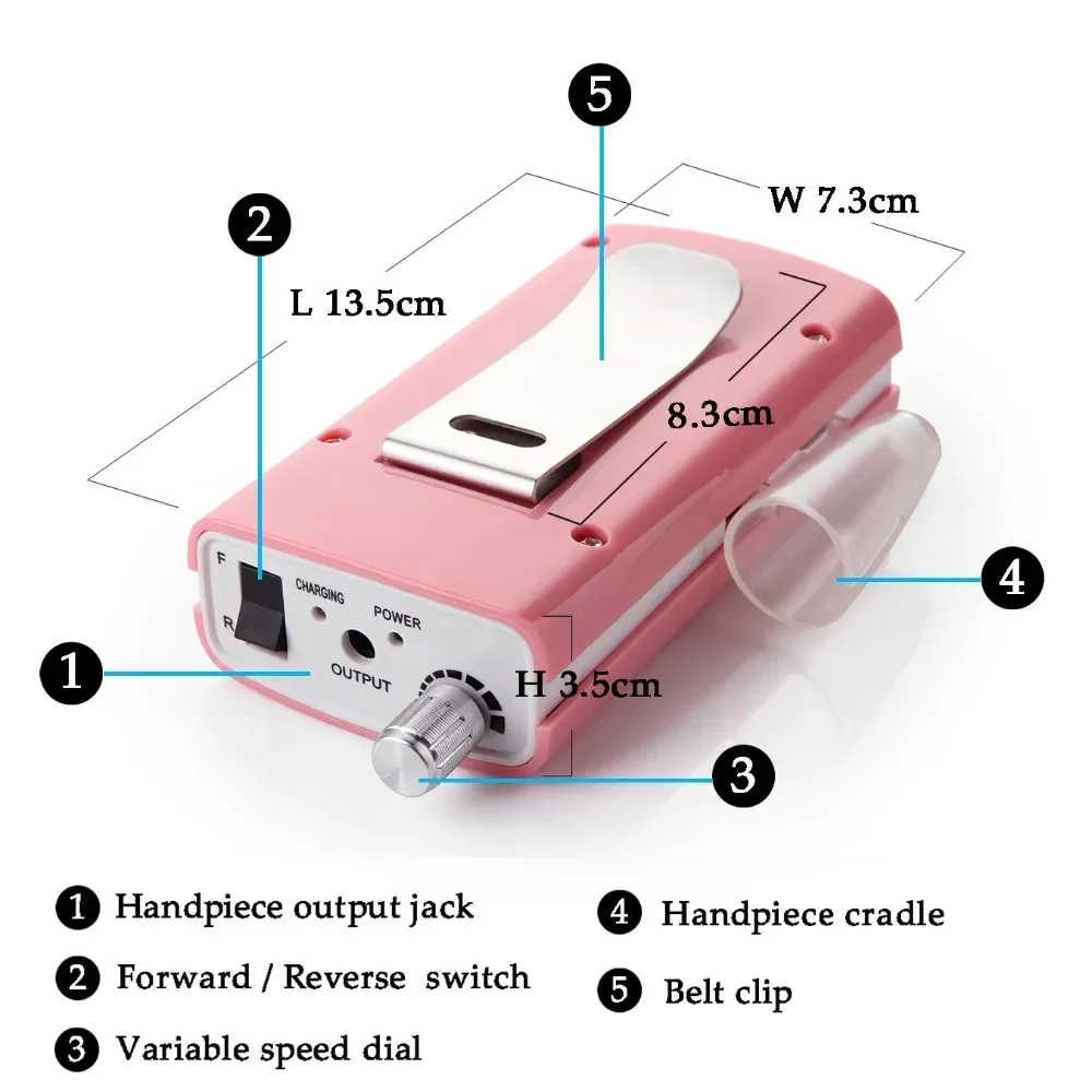 Compact Portable Electric Nail Drill 801 Light Electrical Professional Nail File Kit For Acrylic, Gel Nails, Manicure Pedicure