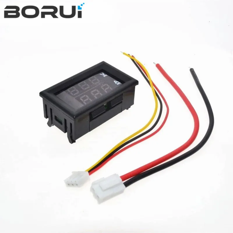 DC 0-100V 10A Digital Voltmeter Amperemeter Dual Display Spannung Detektor Current Meter Panel Amp Volt Gauge 0.28 "rot Blau LED