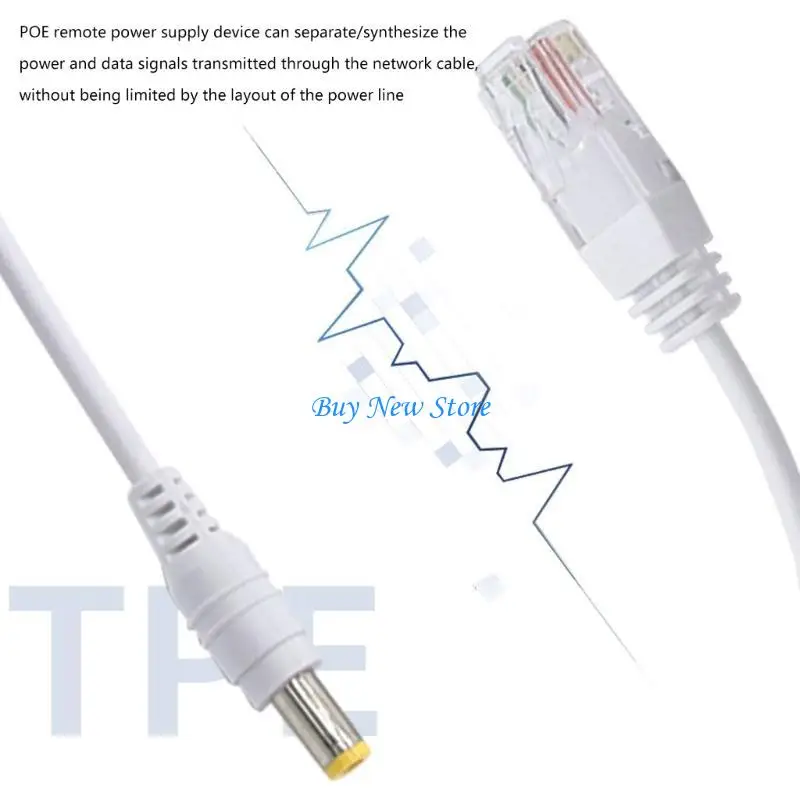 20CE 2 unids/set Cable adaptador POE RJ45 inyector y divisor potencia pasiva sobre Ethernet soporte 12V sintetizador separador