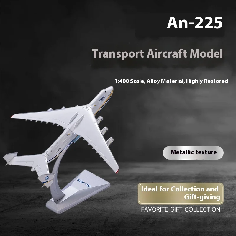 

1: 400 AN225 Aircraft Model High Simulation Alloy Transport Aircraft Finished Metal Ornaments Military Aviation Souvenirs
