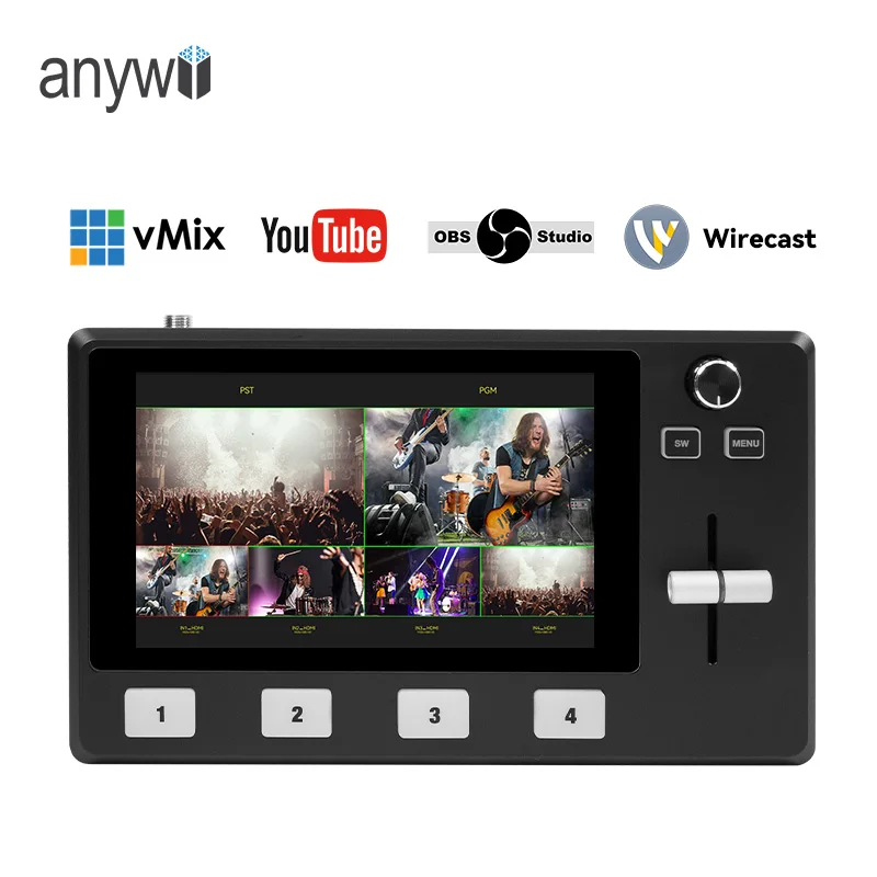 Anywii broadcast video streaming switcher video switcher live stream mixer video switcher for live streaming