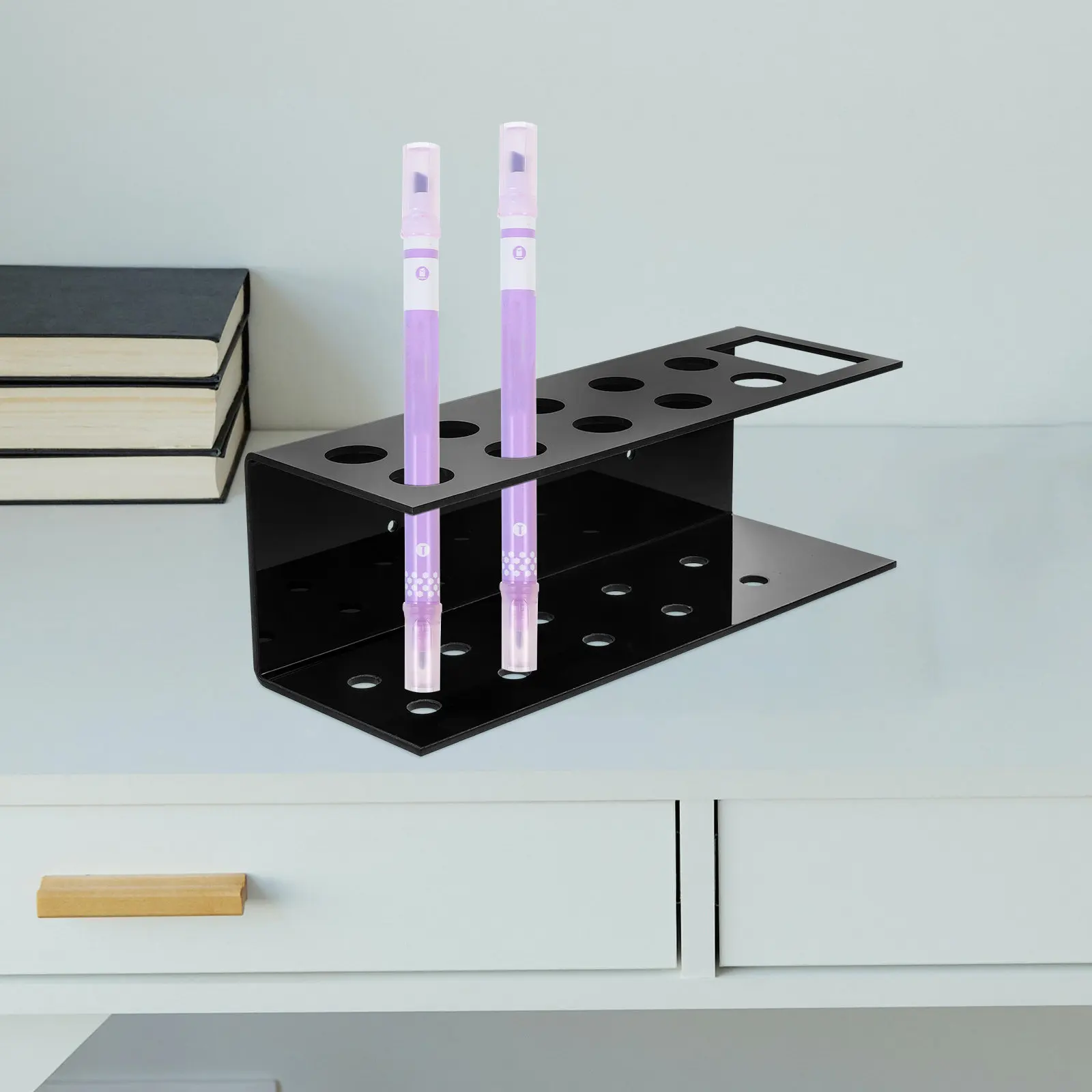 1Set Acrylic Marker Pen Holder Sturdy Desk Organizer Multifunctional Pen Stand Suitable for Office School Marker Holder
