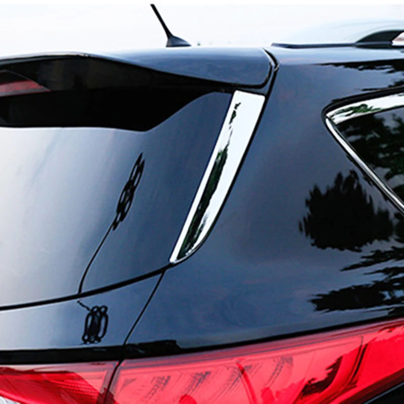 For Ford Escape Kuga 2013 2014 2015 2016 2017 2018 Chrome Rear Trunk Window Spoiler Cover Side Pillar Post Trim Molding Garnish
