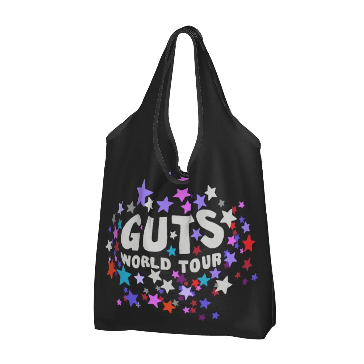 Custom Olivia Guts World Tour 2024 Shopping Bag Women Tote Bag Portable American Singer Songwriters Grocery Shopper Bags