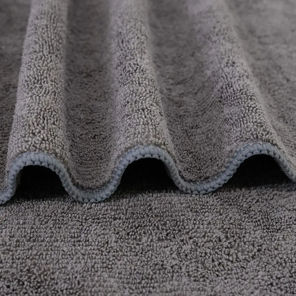 Quick Dry Microfiber Hair Drying Towel, 20x40 inches, 2 Pack, Gray view 3