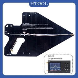 UWB Quad Log-periódica High Gain Low Standing Wave Antena, direcional, Ultra-Wdeband, Handheld, 0.1-12GHz, 12dBi, 3G4G5G