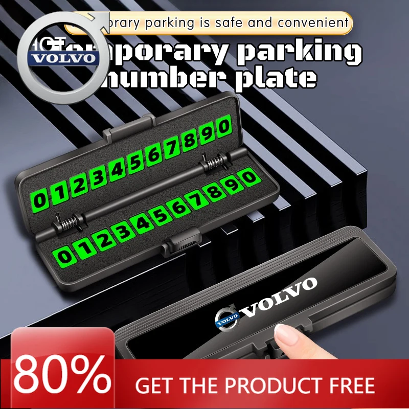

Эмблемы 2026 Новые для Volvo 1 шт. Автостоянка Временная стоп-карта с номером телефона Авто для Volvo S40 S60 S90 XC40 XC60 XC90 V40 V50 V