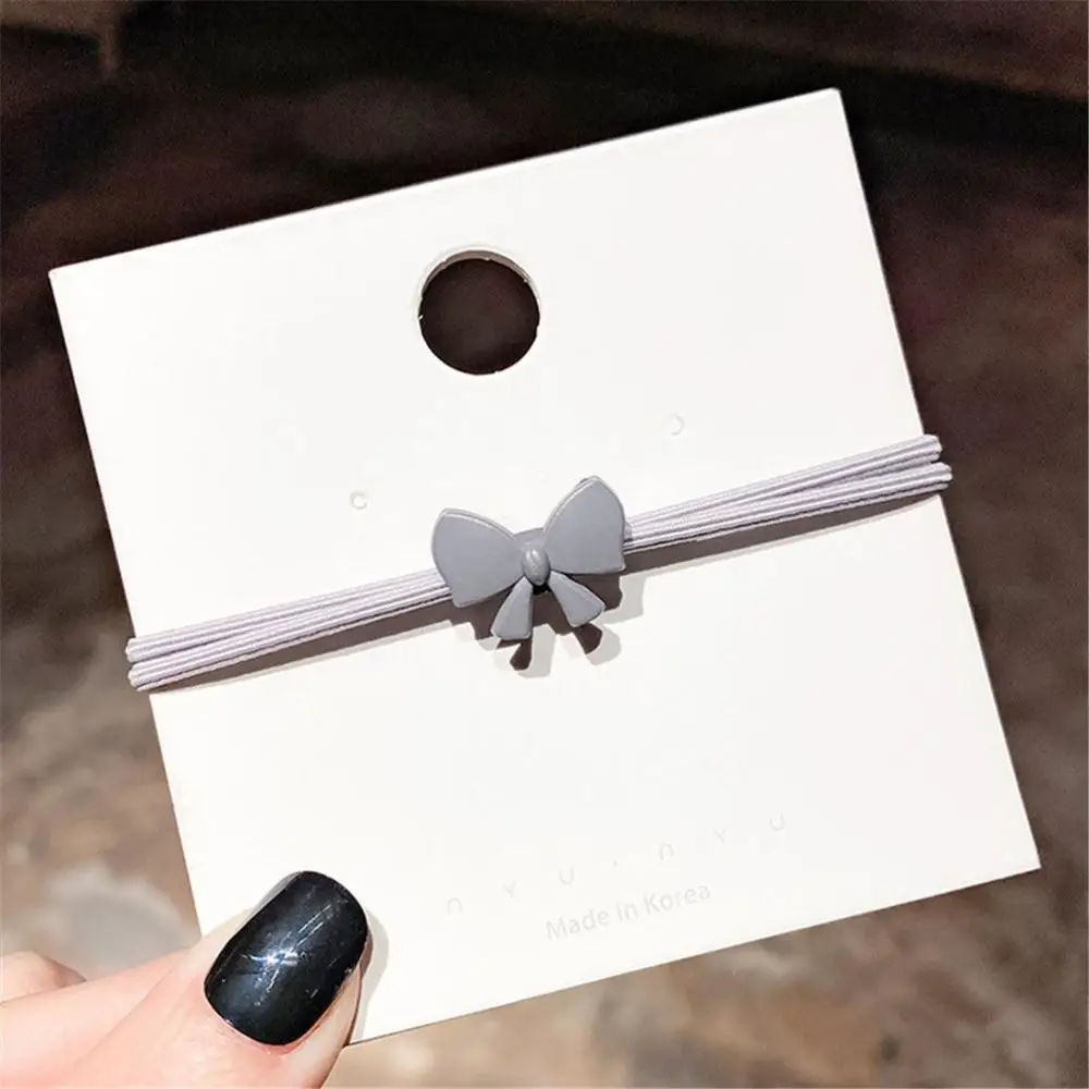Cute Women Random Color Bow Hair Ring High Elastic Hair Tie Rope