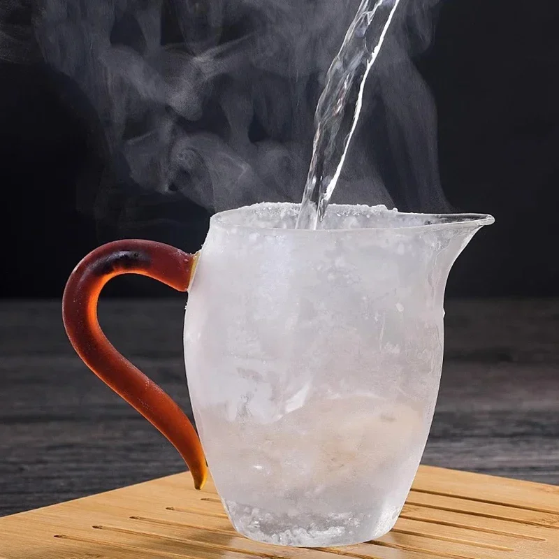 JUSTINLAU High Borosilicate Glass Pointed Tea Cup Tea Dispenser Heat-resistant Glass Teapot Kung Fu Tea Set with Colorful Handle - view 5