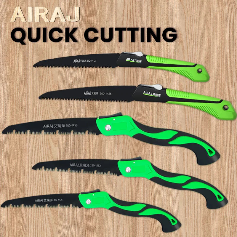 AIRAJ Multifunctional Folding Saw SK7 Steel Sharp and Wear-Resistant Portable Household Manual Woodworking Saw