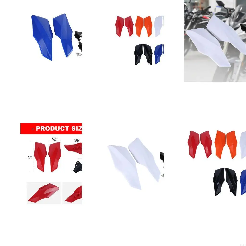 Replacement Dirt Bike Handlebar Guards Pair with Hard Shell Coverage, Two Brackets and Full Screw Hardware H9EE