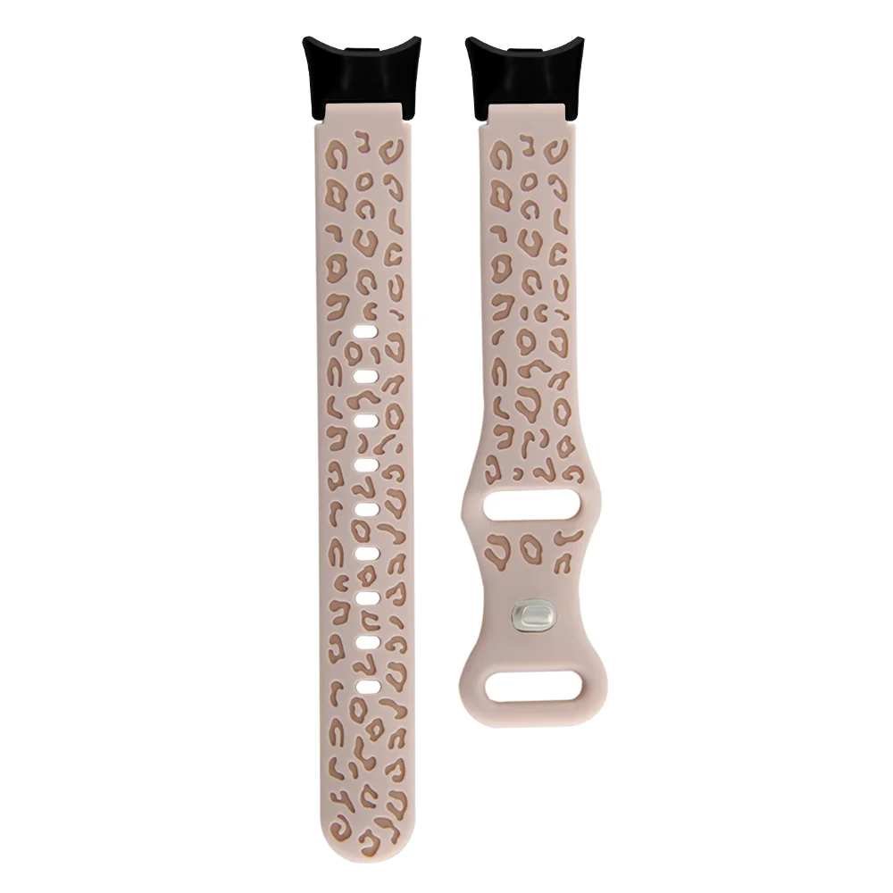 

Leopard Print Watch Strap For Xiaomi Band 8/8NFC Quick Release Sweatproof Silicone Replacement Adjustable Sport Smart Watch Band