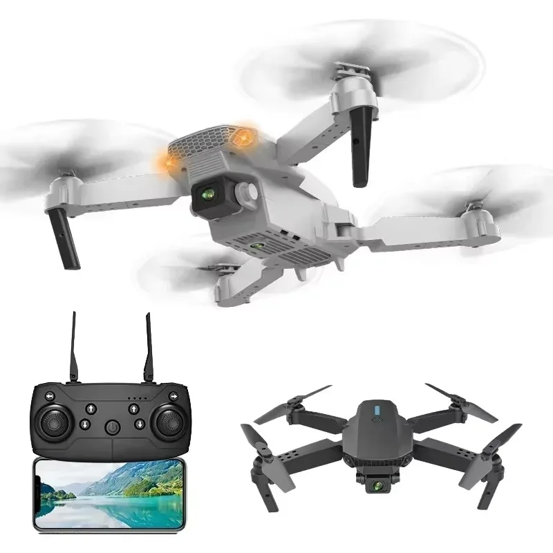 Professional drone E88 4k wide-angle high-definition camera WiFi fpv height maintaining folding RC quadcopter helicopter toy