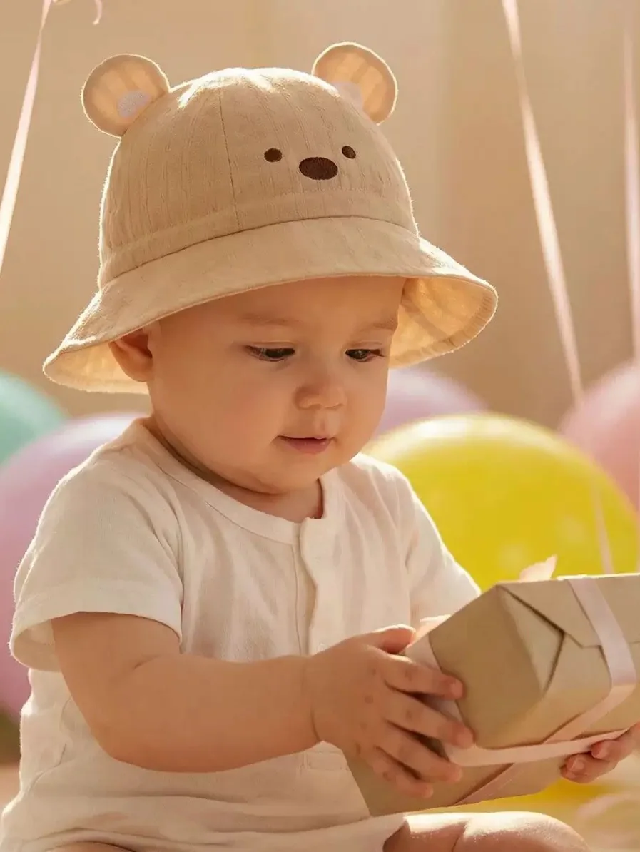 

Baby hats, sun hats for newborns and young babies, adjustable sun protection fisherman hats for autumn and winter