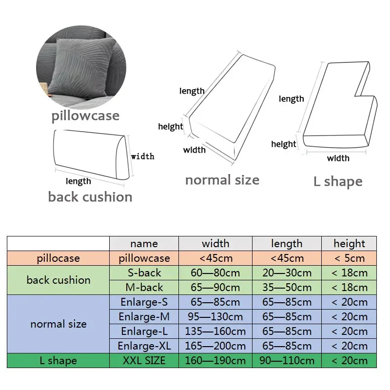 Jacquard Impresso Sofá Almofada Cobre, L Forma Sofá Protector, Decoração de Casa, Sala