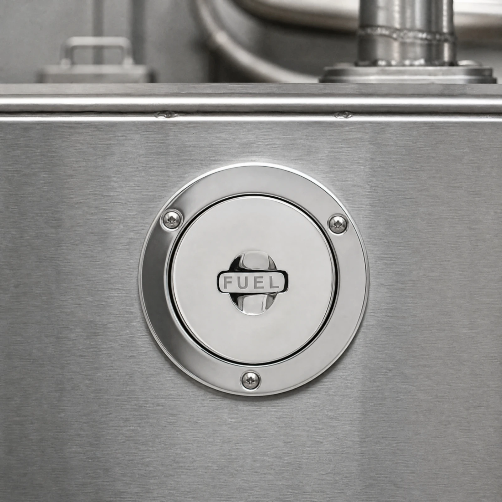 Straight Deck Fill Inlet Mirror Polished Deck Fill Inlet with Stainless Steel Cover Tank Filler Corrosion Resistant Leak Proof