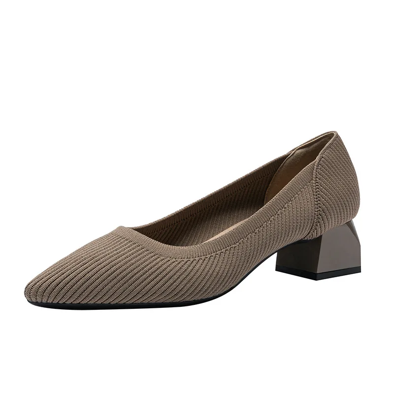 Gorasion 2025 New Fashion Women's Shoes Breathable Pointed Toe Shallow Mouth High Heeled Single Shoes Work Shoes Women Shoes