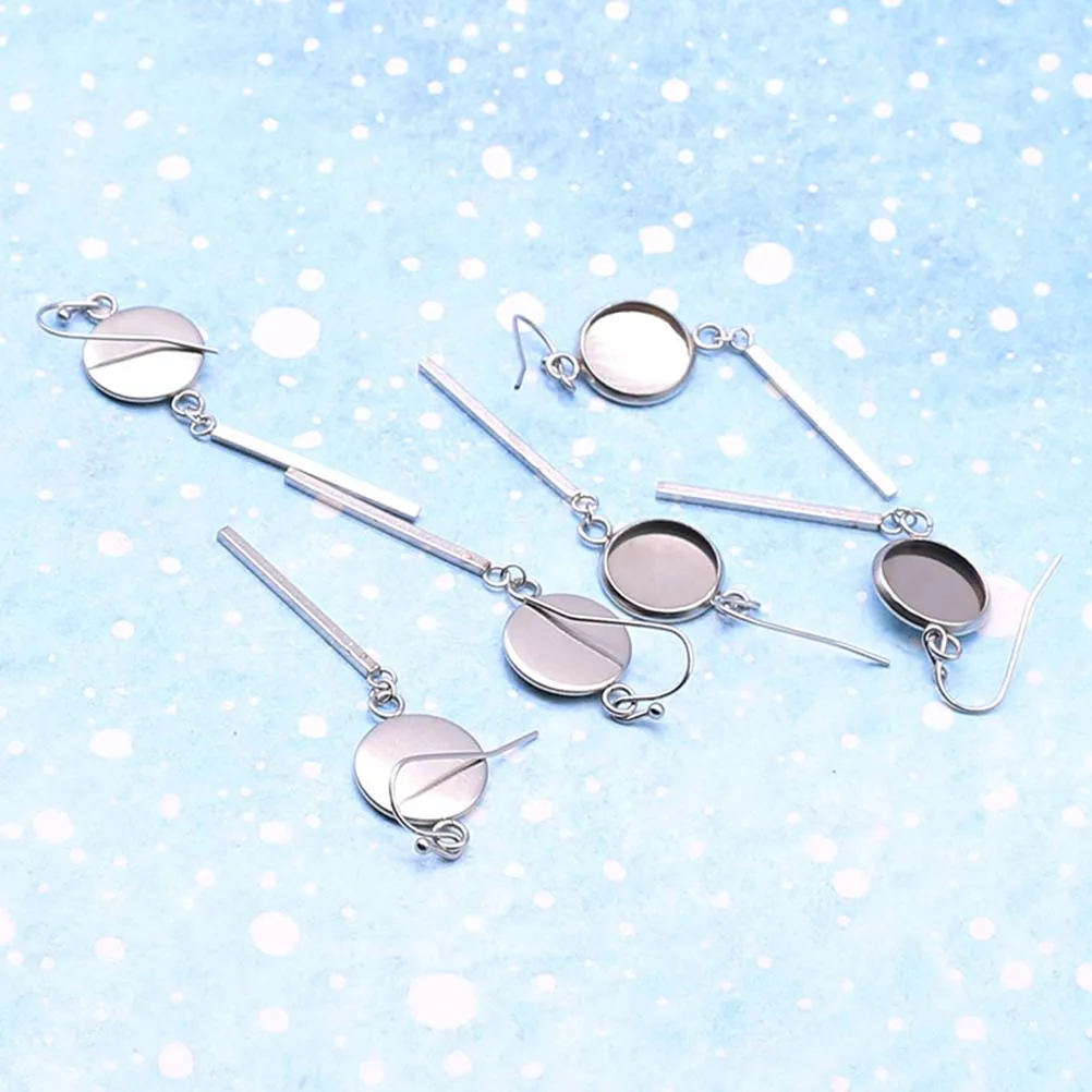 

20 Pcs Stainless Steel Earring Setting Tray Jewelry Making Bezel Base Round Heart Star Resin Gemstone Tray Earring