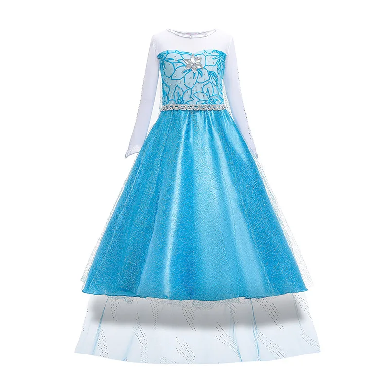 Frozen Elsa Anna Princess Girls Dress Kids Snow Queen Halloween Rapunzel Costume Children Birthday Vestido Party Dress