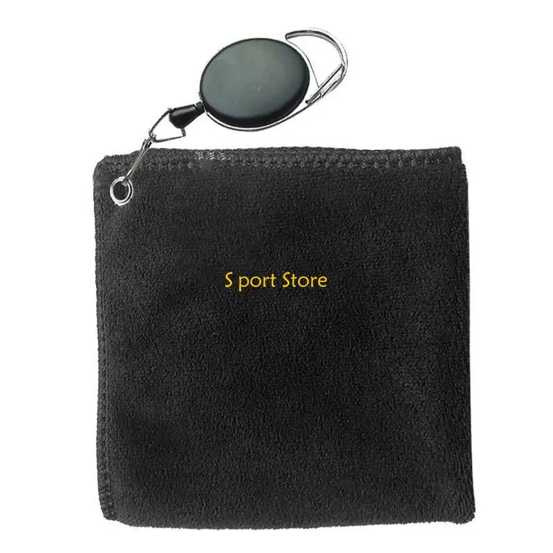 

U2JB Golf Ball Очистка полотенце хлопковое материал, гольф полотенце для чистки гольфа мягкая и впитывающая выдвижной крючок