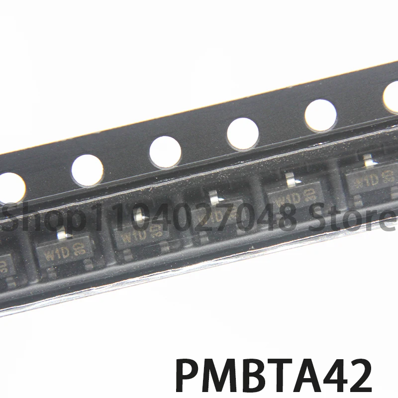 10PCS Brand new Silk screen W1D PMBTA42 SOT-23 300V 100mA NPN SMD transistor