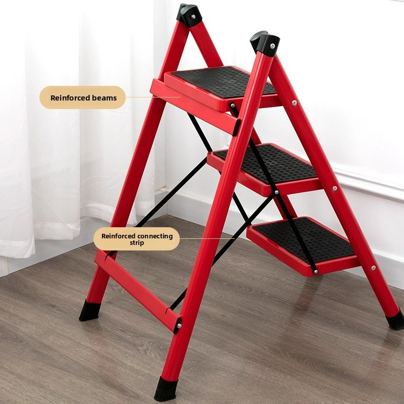`Step Stools Step Ladders Kitchen Furniture, Indoor Folding Zigzag Ladder Thickened 2‑3 Step Multi‑Purpose Household Stair Bench