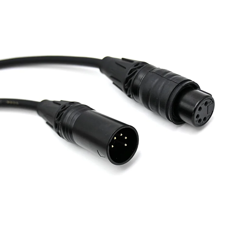 IP65 Outdoor 5 Pin DMX XLR Cable 0.3mm Outdoor Shielded 1 Pair 1m 2m 3m 5m 10m 20m 30m DMX 512 Lighting Control Wire