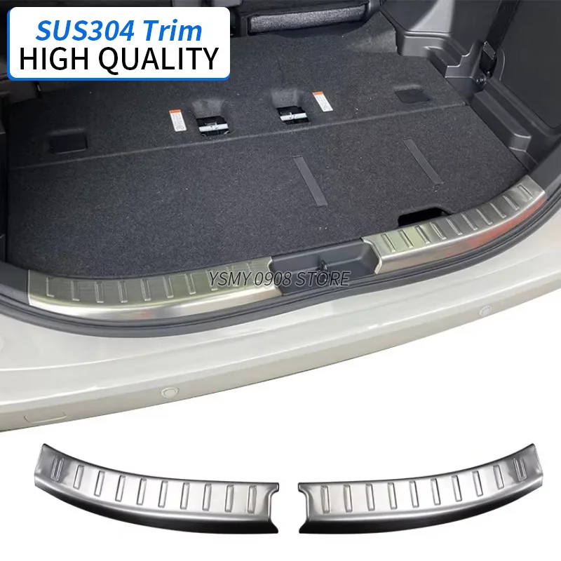 4PCS Stainless Steel Rear Trunk Boot Bumper Guard Trim for Toyota Sienta 10 2023 Accessories