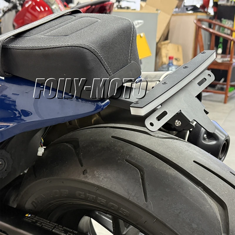 Motorcycle License Number Plate Frame Holder Bracket Adjustable Angle Accessories For Sportster S 1250 RH1250S 2021 2022
