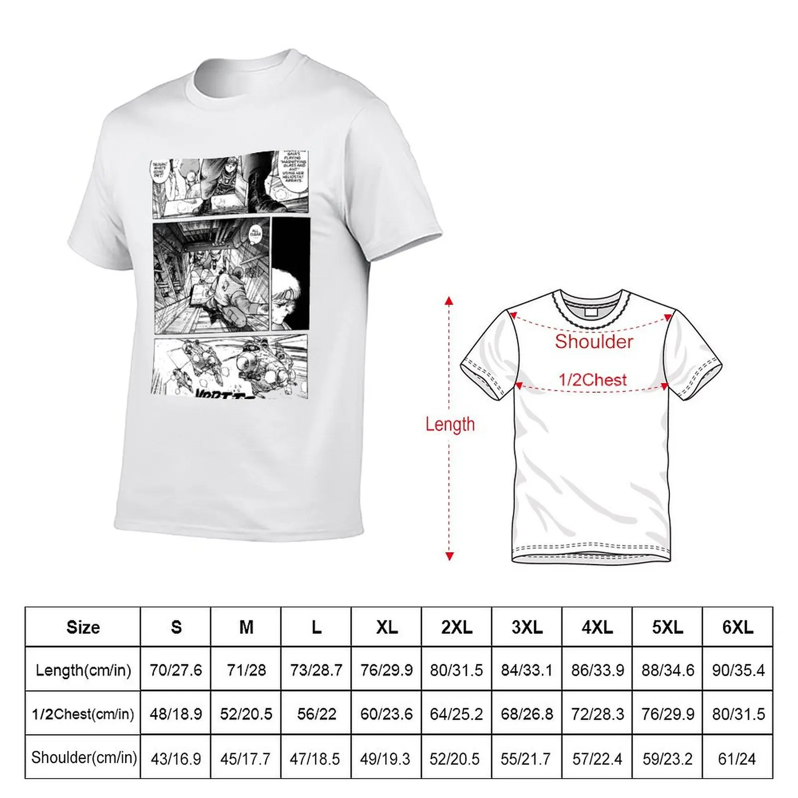 Appleseed 1988 Manga Cyberpunk Panel T-Shirt Ultra Soft Breathable Tee Top