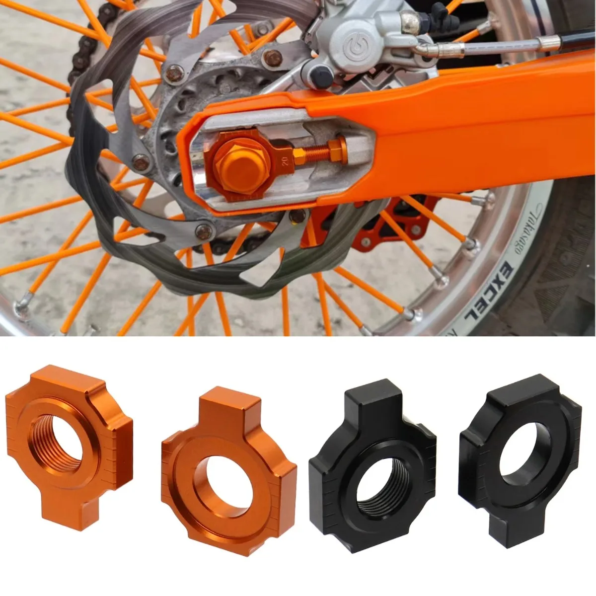 For KTM EXCF EXC 525 500 450 400 350 300 250 200 125 SX SXS XCW MXC Chain Adjuster Regulator Sliders Motorcycle Tensioner