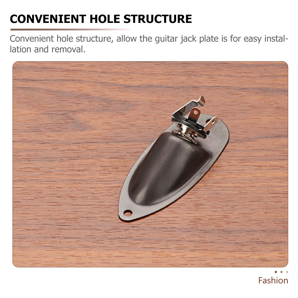 

Guitar Jack Plate Boat Style Metal Input Output Socket Replacement for Electric Guitar Parts and Accessories Durability Reliable