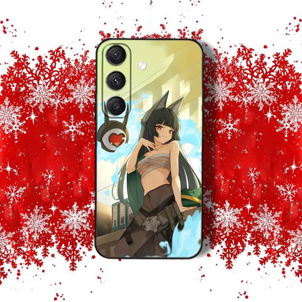 M-Miyabi CUTE H-HoshimiS لهاتف سامسونج S22,S24,S25,S23,S20,S30,S21,Ultra,4G,Plus,5G,Fe,Lite حافظة هاتف مطبوعة بالكامل باللون الأسود