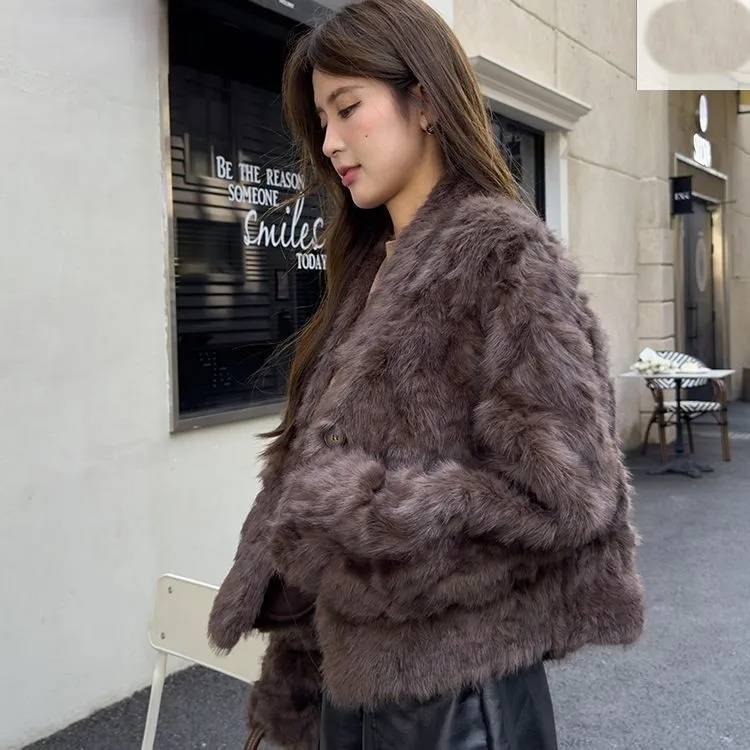 

Разноцветные пальто из искусственного меха, женские осенние модные офисные формальные классические элегантные деловые профессиональные рабочие женские универсальные пальто