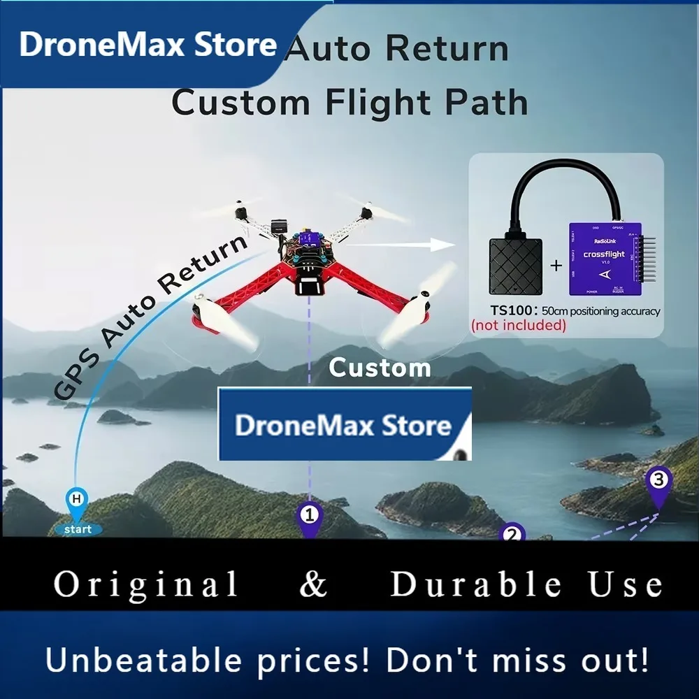DroMaRadiolink Crossflight Flight Controller 2-12S 10 PWM FC With OSD Module TS100 GPS M10N M8N For FPV Drone Heli Airplane Car