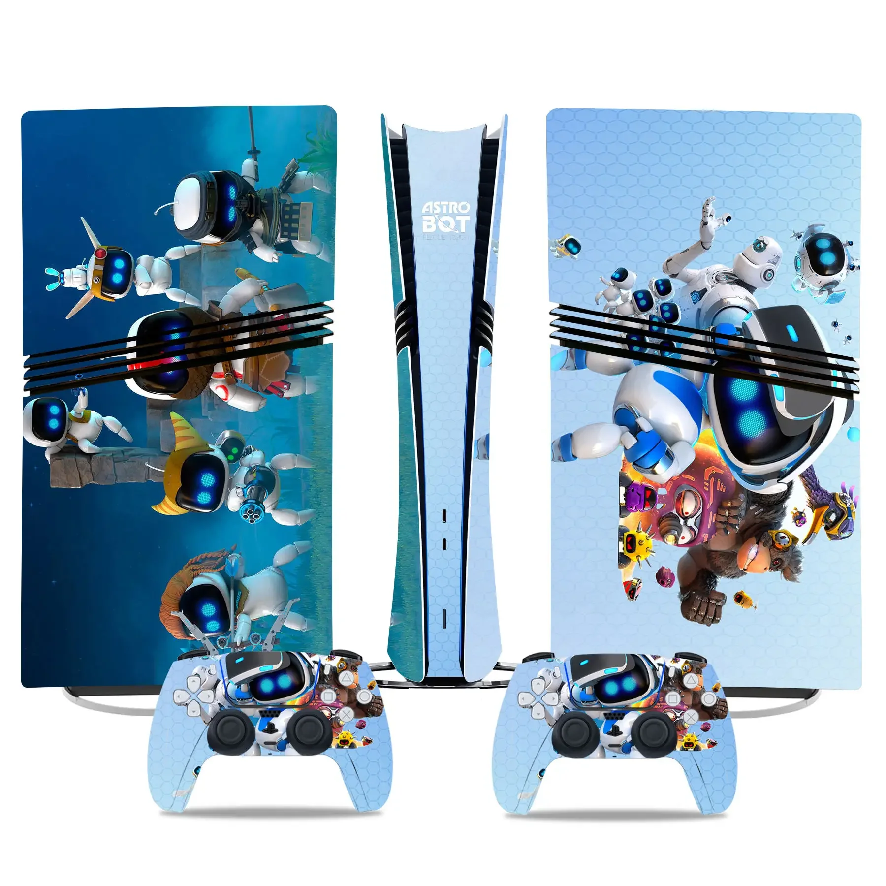 Astro Bot Customized PS5 pro digital Vinyl Skins Stickers PS5 pro digital Controller Console skin stickers