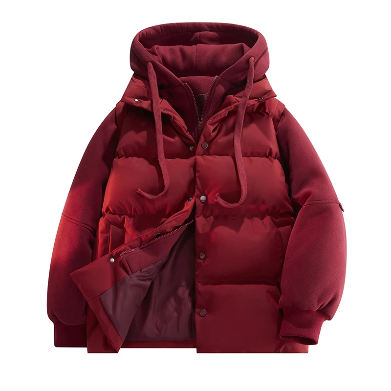 تنوعا الرجال المألوف نمط جديد سميكة الشتاء سترة قطن مقنعين يندبروف معطف دافئ معطف الرجال سترة قطن #5