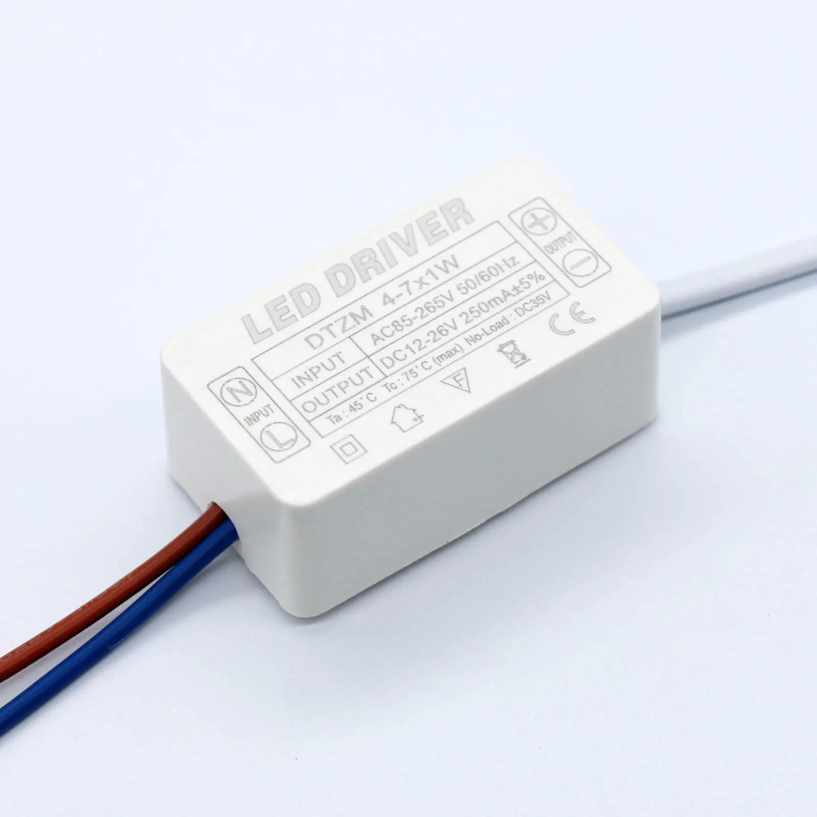 LED Driver Constant Current 250mA Light Transformer 4W 5W 6W 7W DC12-26V For Panel Light Chandelier Light