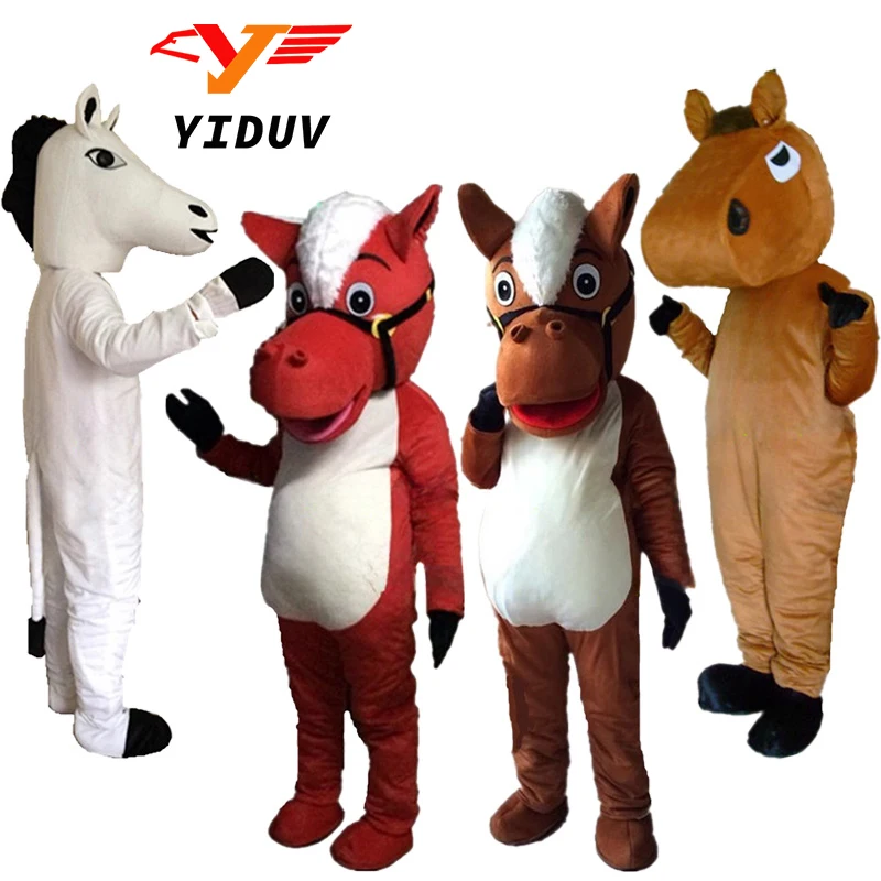 nouveau-costume-de-mascotte-de-cheval-de-cheveux-blancs-adulte-animal-fete-d'anniversaire-deguisement-halloween-cosplay-tenues-vetements-carnaval-vacances