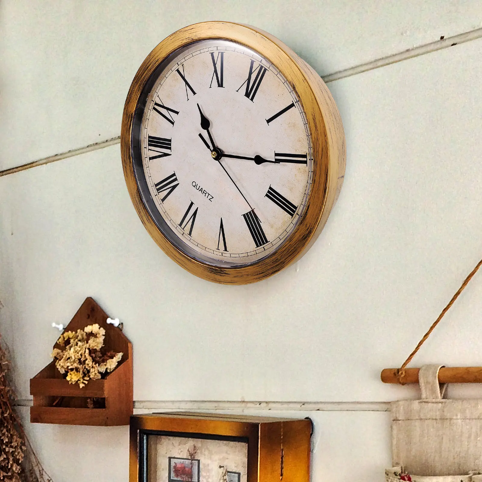 retro-wall-clock-with-secret-compartment-storage-safe-for-valuables-decorative-hanging-timepiece-for-living-room-bedroom-golden