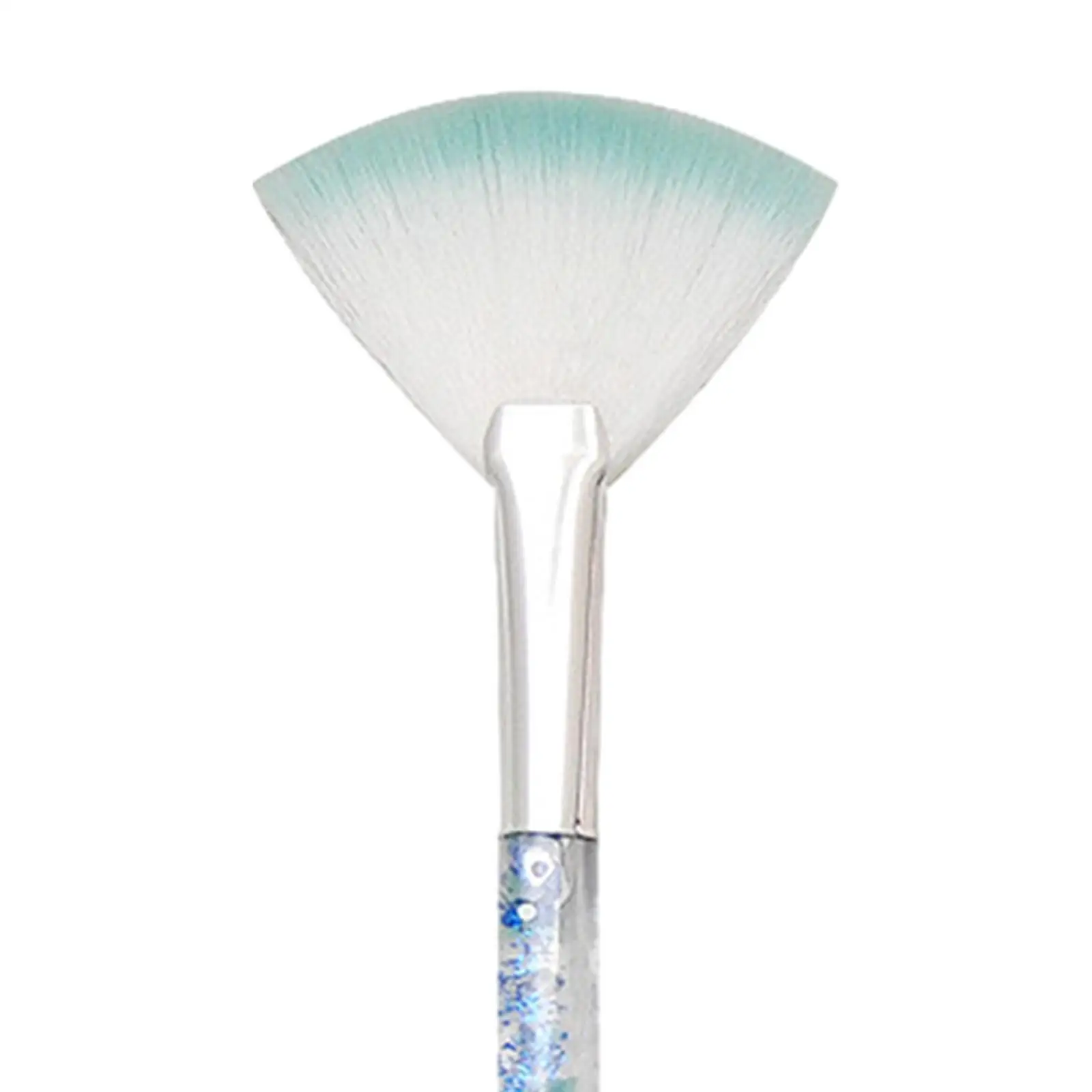 4x Pędzel do makijażu w kształcie wachlarza, pędzel kosmetyczny, wygodny, ergonomiczny uchwyt, komfortowy pędzel do rozświetlania twarzy, pędzel dla kobiet, dziewczyny